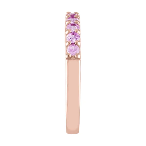 Pink Sapphire Band In 10K Rose Gold