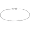 Platinum Diamond Cut Cable Bracelet, 7"