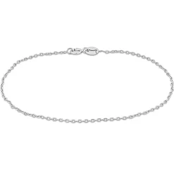 Platinum Diamond Cut Cable Bracelet, 7"