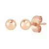 Polished Ball Stud Earring In 14K Rose Gold, 4Mm
