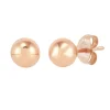 Polished Ball Stud Earring In 14K Rose Gold, 6Mm