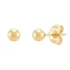 Polished Ball Stud Earring In 14K Yellow Gold, 4Mm