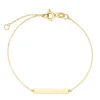 Polished Bar Bracelet In 14K Yellow Gold, 7"