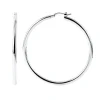 Polished Hoop Earrings In Sterling Silver