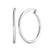 Polished Hoop Earrings In 14K White Gold