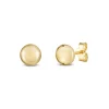 Polished Round Stud Earrings In 14K Yellow Gold