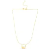 Polished Semi Circle Pendant In 14K Yellow Gold