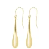Polished Teardrop Earrings In 14K Yellow Gold