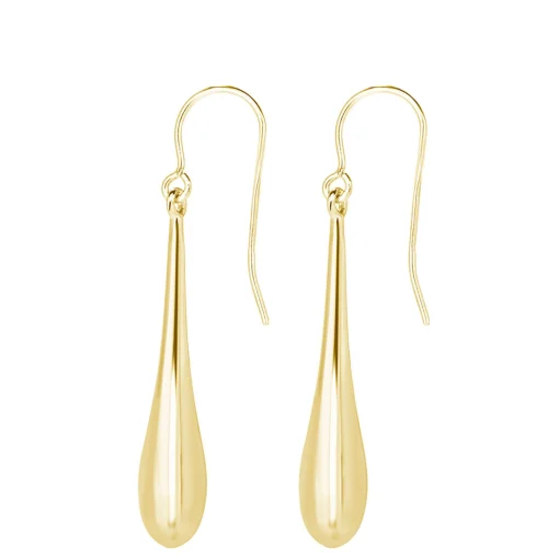 Polished Teardrop Earrings In 14K Yellow Gold