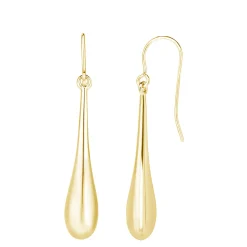 Polished Teardrop Earrings In 14K Yellow Gold