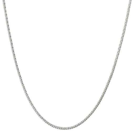 Popcorn Chain Necklace In Sterling Silver