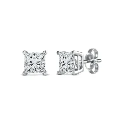 Princess-Cut Diamond Stud Earrings In 14K Gold (1/2 Ct. Tw.)