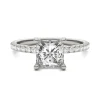 Princess-Cut Moissanite Ring In 14K White Gold (1 3/4 Ct. Tw.)