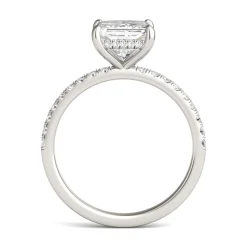 Princess-Cut Moissanite Ring In 14K White Gold (1 3/4 Ct. Tw.)