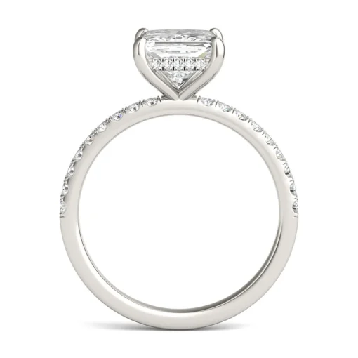 Princess-Cut Moissanite Ring In 14K White Gold (1 3/4 Ct. Tw.)