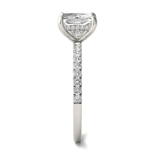 Princess-Cut Moissanite Ring In 14K White Gold (1 3/4 Ct. Tw.)