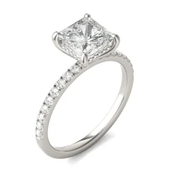 Princess-Cut Moissanite Ring In 14K White Gold (1 3/4 Ct. Tw.)