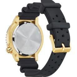 Promaster Diver Black Polyurethane Men's Watch In Gold Tone Ion-Plated Stainless Steel
