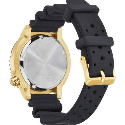 Promaster Diver Black Polyurethane Men's Watch In Gold Tone Ion-Plated Stainless Steel