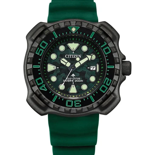 Promaster Diver Green Polyurethane Men's Watch In Gray Titanium