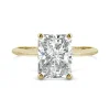 Radiant-Cut Moissanite Ring With Knife-Edge Band In 14K Yellow Gold (2 3/4Ct.)