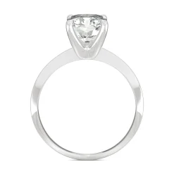 Radiant-Cut Moissanite Ring With Knife-Edge Band In Platinum (2 3/4Ct.)