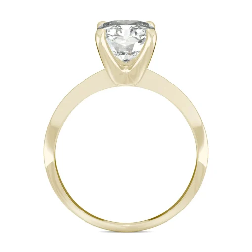 Radiant-Cut Moissanite Ring With Knife-Edge Band In 14K Yellow Gold (2 3/4Ct.)