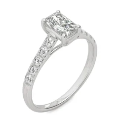 Radiant-Cut Moissanite Ring In 14K White Gold (1 3/8 Ct. Tw.)