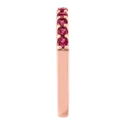 Rhodolite Garnet Stacking Ring In 10K Rose Gold