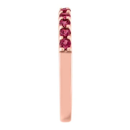Rhodolite Garnet Stacking Ring In 10K Rose Gold