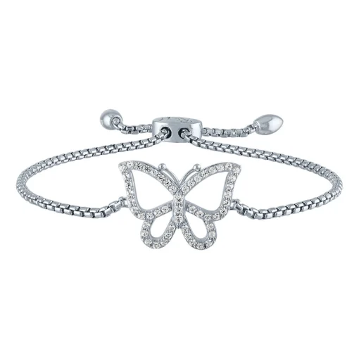 Rhythm & Muse™ Lab Created White Sapphire Key Bolo Bracelets In Sterling Silver
