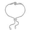 Rhythm And Muse Lab Created White Sapphire Swirl Bolo Bracelet In Sterling Silver