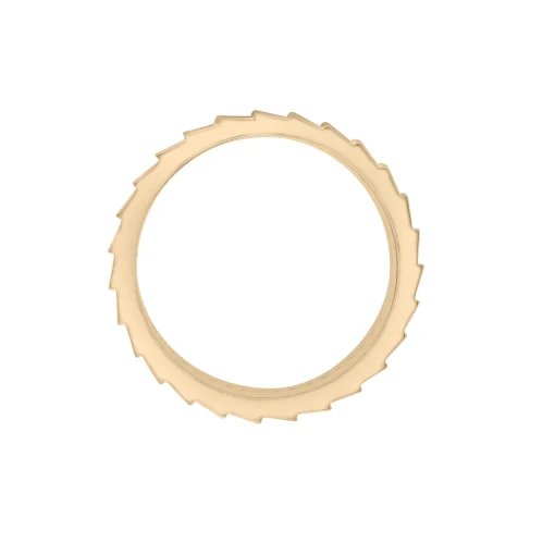 Ribbed Diamond Line Ring In Vermeil (1/10 Ct. Tw.)