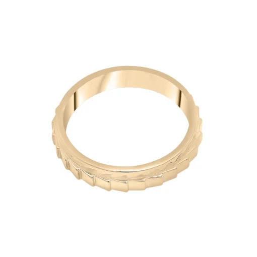 Ribbed Ring In Vermeil