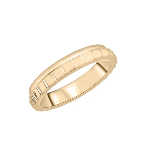 Ribbed Ring In Vermeil