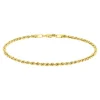 Rope Bracelet In 14K Yellow Gold, 7.5"