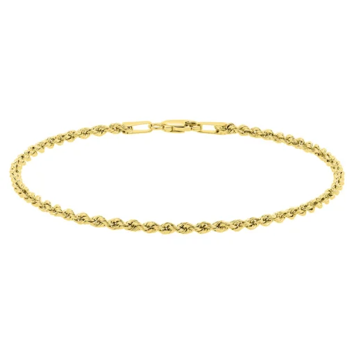 Rope Bracelet In 14K Yellow Gold, 7.5"