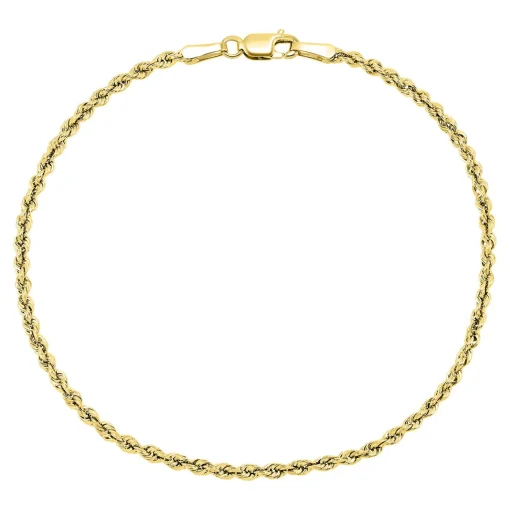 Rope Bracelet In 14K Yellow Gold, 7.5"