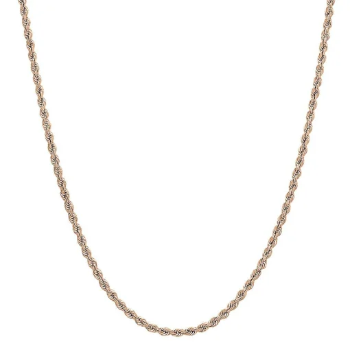 Rope Chain In 14K Rose Gold, 20"