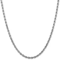 Rope Chain In 14K White Gold, 30"