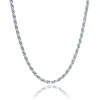 Rope Chain In Sterling Silver, 24"