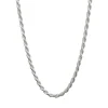 Rope Chain In Sterling Silver, 24"