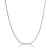 Rope Sterling Silver Chain, 16"