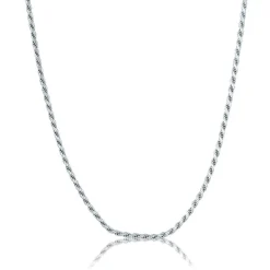 Rope Sterling Silver Chain, 16"