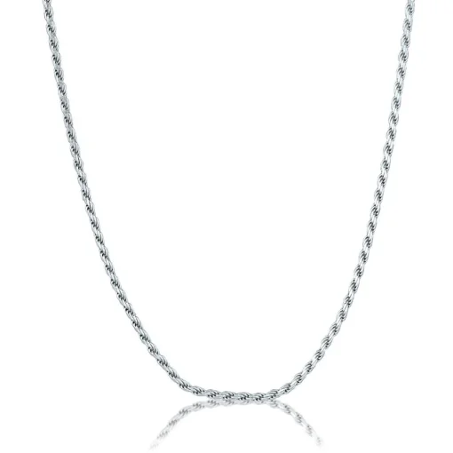 Rope Sterling Silver Chain, 16"