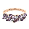 Rose De France Amethyst & White Sapphire Ring In 10K Rose Gold