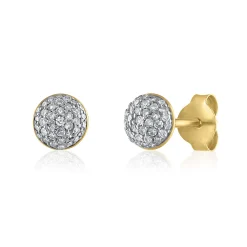 Round Diamond Earrings In 14K Yellow Gold (1/5 Ct. Tw.)