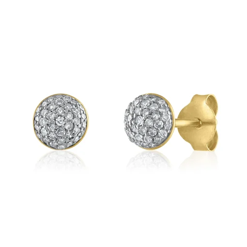 Round Diamond Earrings In 14K Yellow Gold (1/5 Ct. Tw.)