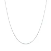 Round Hollow Wheat Chain In 14K White Gold, 18"