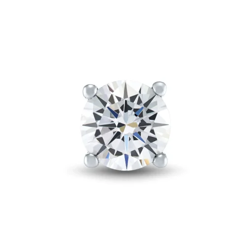 Round Lab Grown Diamond Stud Earring In 14K White Gold (1 Ct. Tw.)